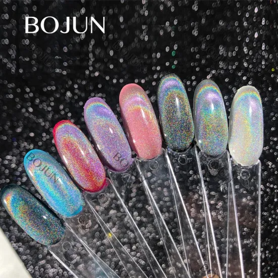 Nail Art Rainbow Holographic Cat Eye Magnetic Effect Pigment Powder